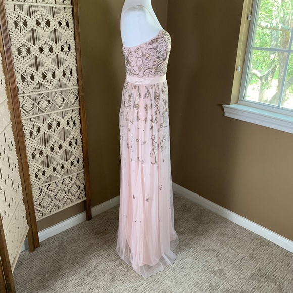 Aidan Mattox Embellished Tulle Maxi Dress Size 10 - Picture 6 of 16